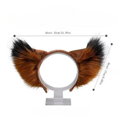 Plush Lolita Headdress Wolf Cat Fox Ear Hair Hoop