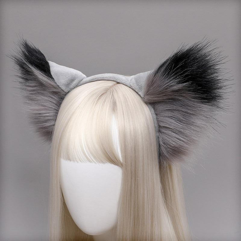 Plush Lolita Headdress Wolf Cat Fox Ear Hair Hoop