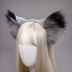 Plush Lolita Headdress Wolf Cat Fox Ear Hair Hoop