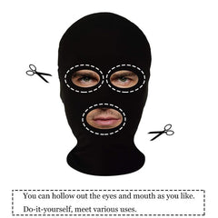 4pcs Men's Full Face Masks Halloween Cosplay Polyester Mask
