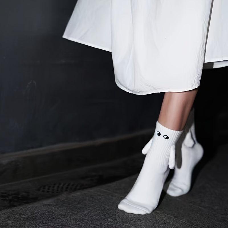 Creative Magnetic Holding Hands Socks Couple Suit