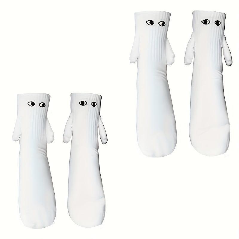 Creative Magnetic Holding Hands Socks Couple Suit