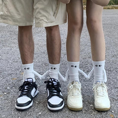 Creative Magnetic Holding Hands Socks Couple Suit