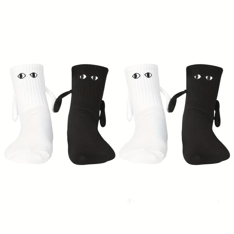 Creative Magnetic Holding Hands Socks Couple Suit