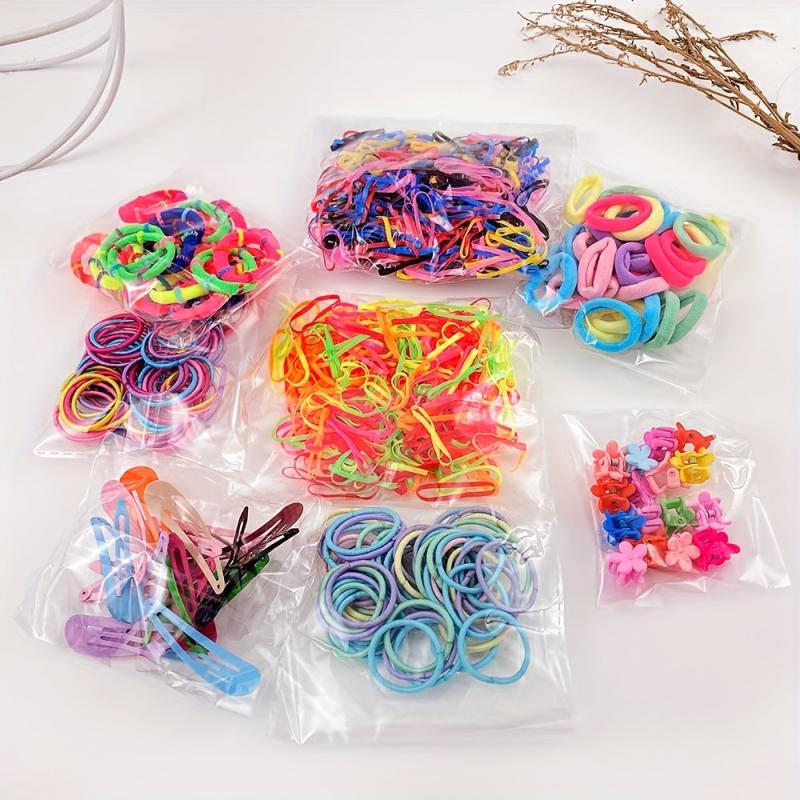 Hair Ties & Clips Gift Set Flowers Shaped Elastic Bands 780pcs