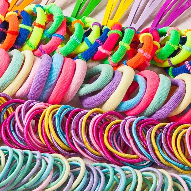 Hair Ties & Clips Gift Set Flowers Shaped Elastic Bands 780pcs