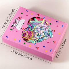 Hair Ties & Clips Gift Set Flowers Shaped Elastic Bands 780pcs