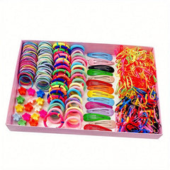 Hair Ties & Clips Gift Set Flowers Shaped Elastic Bands 780pcs