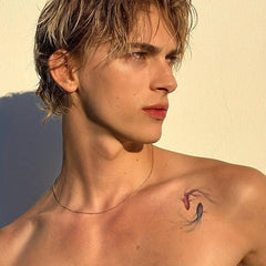 ABECOME 1PC Fairy Fish Tattoo Stickers Waterproof And Durable