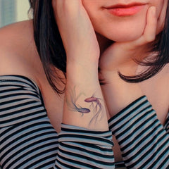 ABECOME 1PC Fairy Fish Tattoo Stickers Waterproof And Durable
