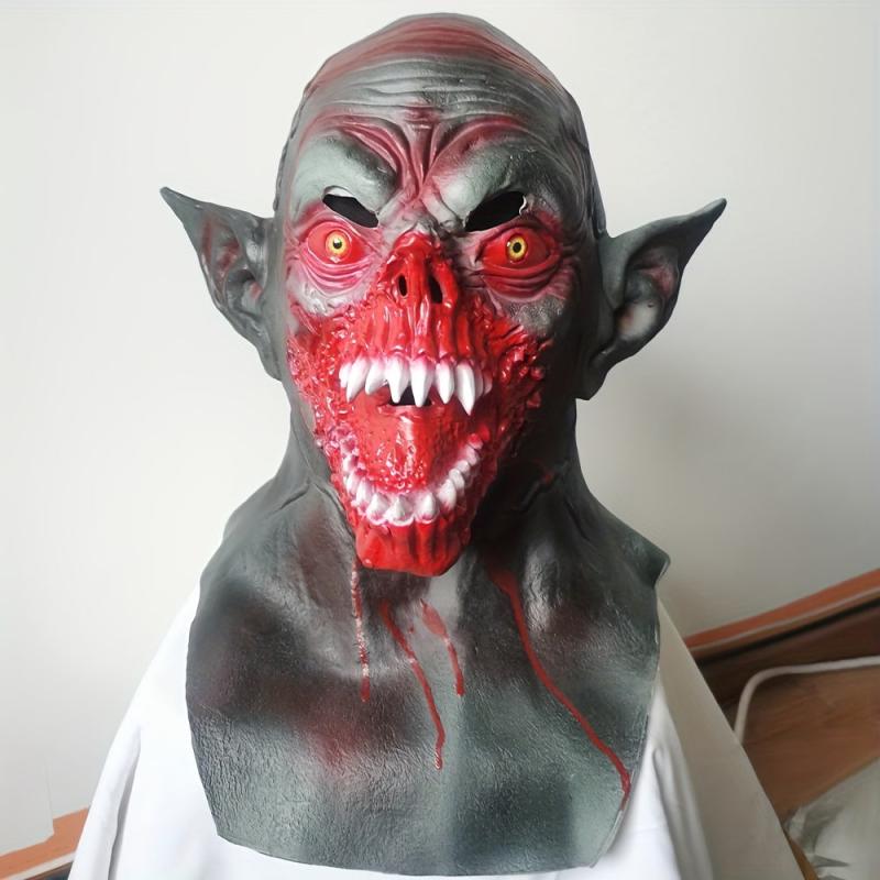 Horror Devil Face Mask Masquerade Halloween Show Props Creepy Face Mask