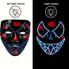 3pcs LED Light Up Halloween Mask for Adults Evil Eyes