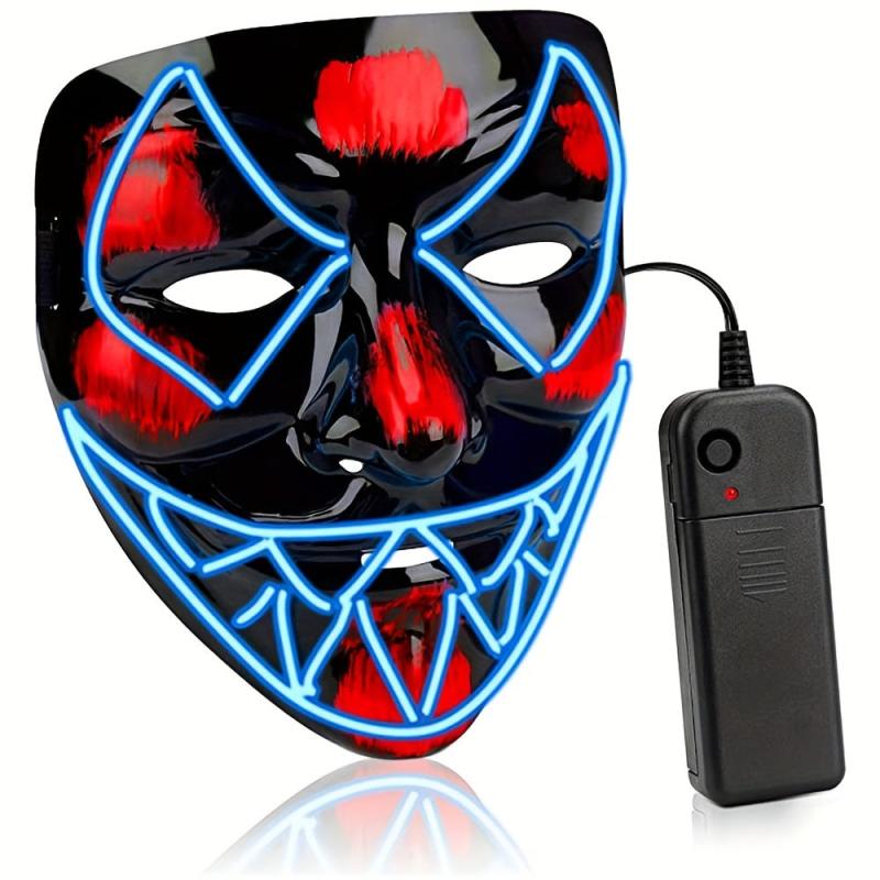 3pcs LED Light Up Halloween Mask for Adults Evil Eyes