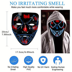 3pcs LED Light Up Halloween Mask for Adults Evil Eyes