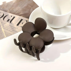 4PCS Flower Shape Hair Clips Hair Clip Solid Ponytail Hairpin Headwear