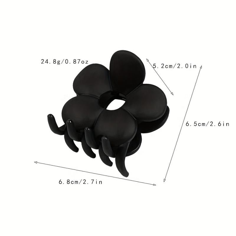 4PCS Flower Shape Hair Clips Hair Clip Solid Ponytail Hairpin Headwear
