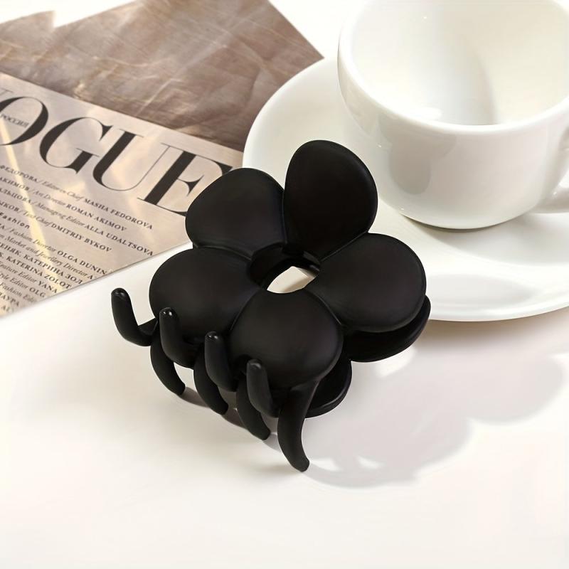 4PCS Flower Shape Hair Clips Hair Clip Solid Ponytail Hairpin Headwear