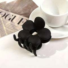 4PCS Flower Shape Hair Clips Hair Clip Solid Ponytail Hairpin Headwear