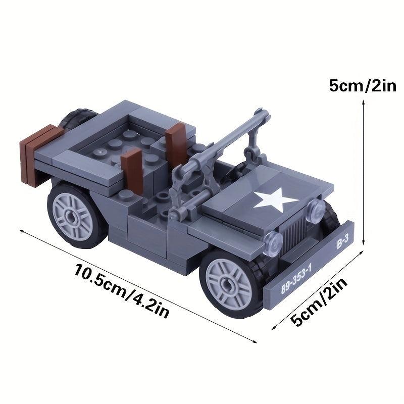 Military Navy Landing Boat Soldier Car Boy Assembled Building Blocks Toys