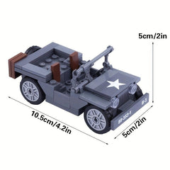 Military Navy Landing Boat Soldier Car Boy Assembled Building Blocks Toys
