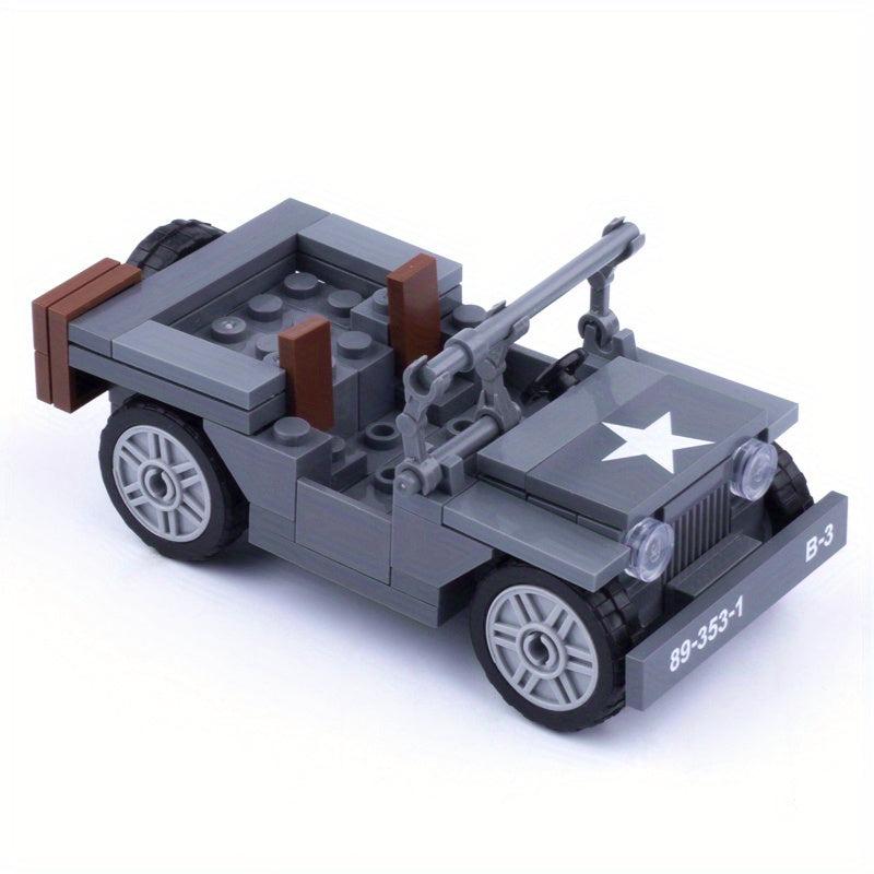Military Navy Landing Boat Soldier Car Boy Assembled Building Blocks Toys