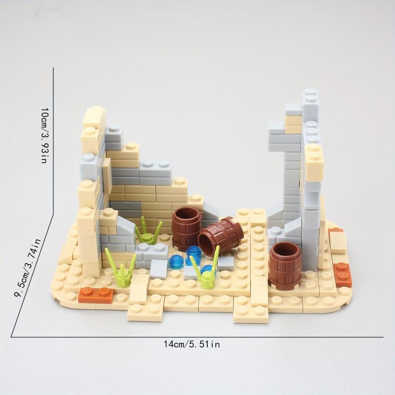 159pcs Building Shelter Ruins Soldiers Field Battle Scene Puzzle Toy