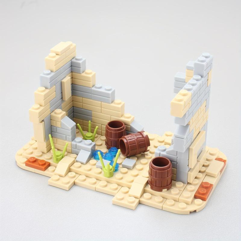 159pcs Building Shelter Ruins Soldiers Field Battle Scene Puzzle Toy