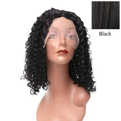 Short Curly Silk Wig with Rose Net Lace