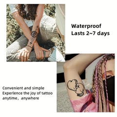 Mermaid Tattoo Sticker Waterproof Temporary Tattoo Art for Men and Women