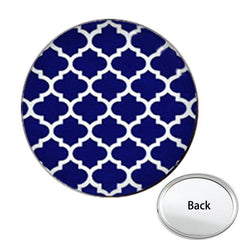 Flower Pattern Mini Pocket Mirror Compact Makeup Vanity Hand Travel Purse Mirror