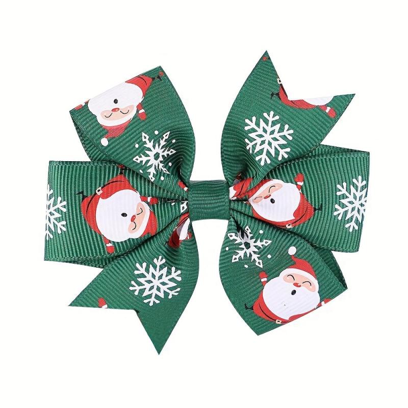 4pcs Christmas Elk Snowman Hair Clip Set