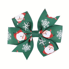 4pcs Christmas Elk Snowman Hair Clip Set
