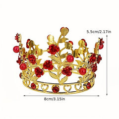 Birthday Party Crown Bride Jewelry Performance Show Round Head Hair Accessories