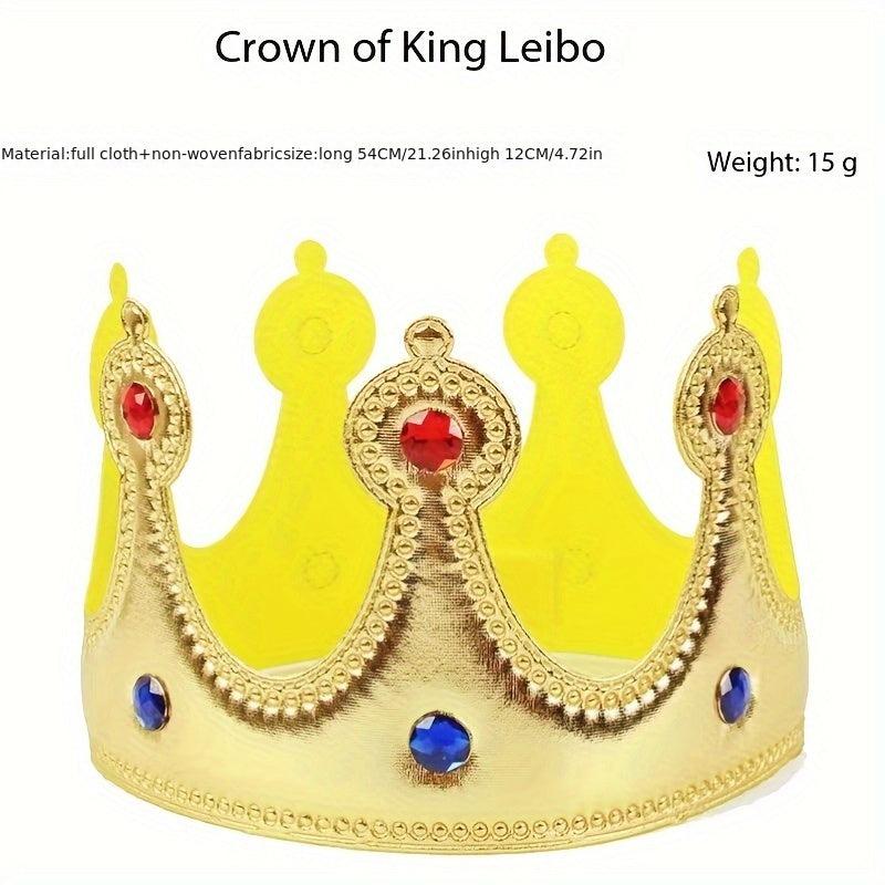 Halloween King's Cloak & Crown Set Party Dress Up Accessories