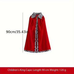 Halloween King's Cloak & Crown Set Party Dress Up Accessories