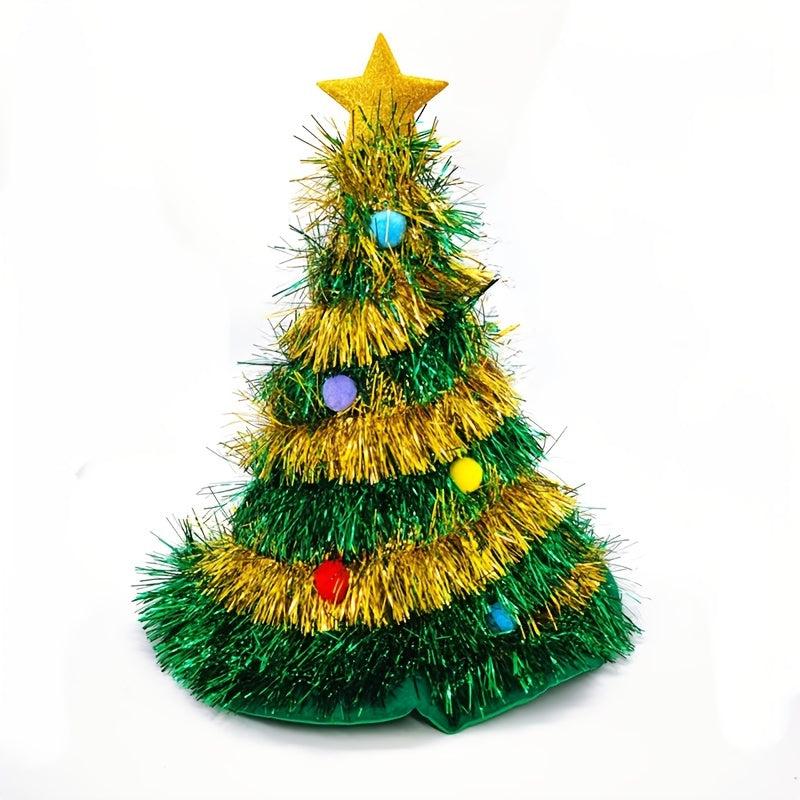 Christmas Tree Hat Green Holiday Cap Party Costume Headwear