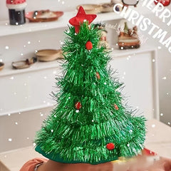 Christmas Tree Hat Green Holiday Cap Party Costume Headwear