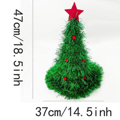 Christmas Tree Hat Green Holiday Cap Party Costume Headwear