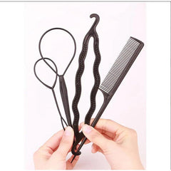 4pcs Hairdressing Tool Set for Hair Combing and Styling