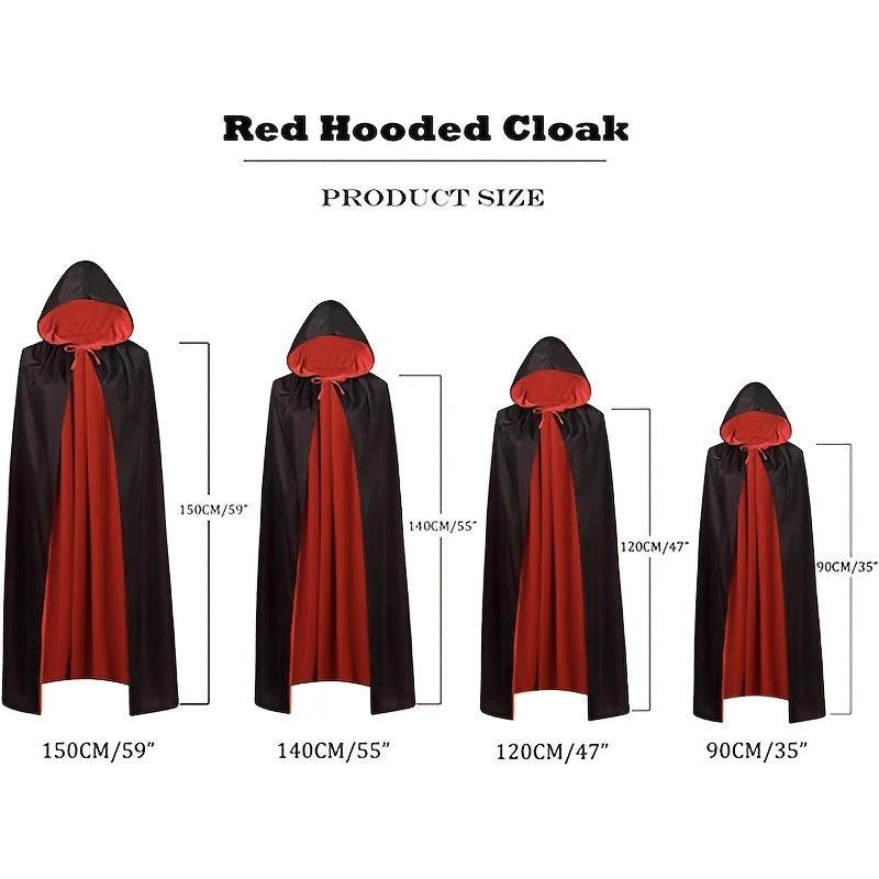 Halloween Cape & Red Reaper Wizard Cape Party Makeup Costume Props