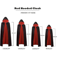 Halloween Cape & Red Reaper Wizard Cape Party Makeup Costume Props