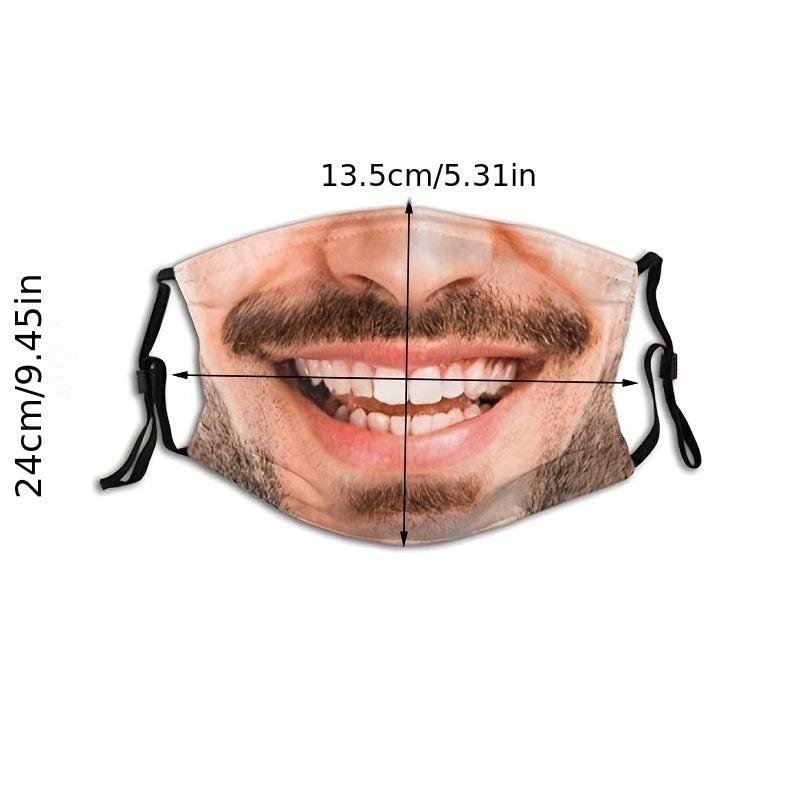 Men's Spoof Smoking Pattern Mask Washable Non Disposable Mask