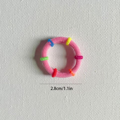 50pcs 100pcs Mixed Candy Hair Ring Decorative Hair Rope