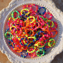 50pcs 100pcs Mixed Candy Hair Ring Decorative Hair Rope