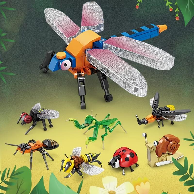 Realistic Insects Building Block Toys Preschool Props Early Education Toys