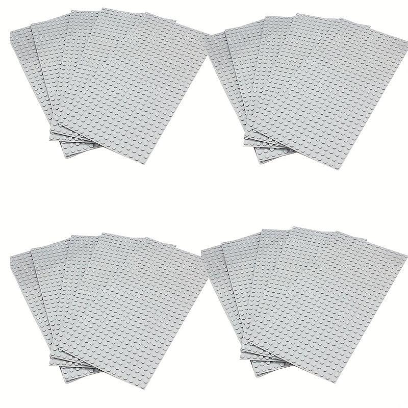 3Pcs Grey 16x16 & 16x32 Points Base Plate for Soldier Figure Building Blocks