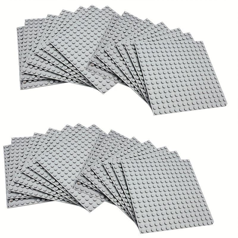 3Pcs Grey 16x16 & 16x32 Points Base Plate for Soldier Figure Building Blocks
