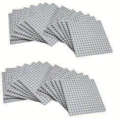 3Pcs Grey 16x16 & 16x32 Points Base Plate for Soldier Figure Building Blocks