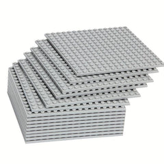 3Pcs Grey 16x16 & 16x32 Points Base Plate for Soldier Figure Building Blocks