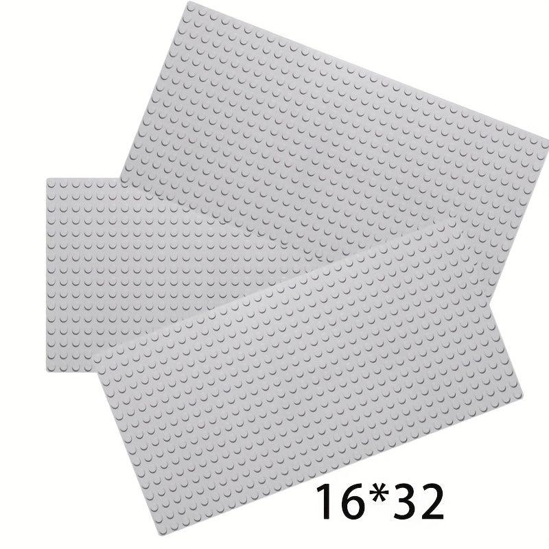 3Pcs Grey 16x16 & 16x32 Points Base Plate for Soldier Figure Building Blocks